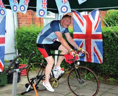 To raise money I decided to do a 160-mile sponsored cycle on a turbo trainer that s equivalent to the distance between Cleethorpes and the Union Jack club in London.