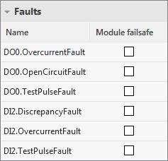 Setting Fault Action to Fail-safe The Fault table populates based on the channel configurations you select. Figure 15.