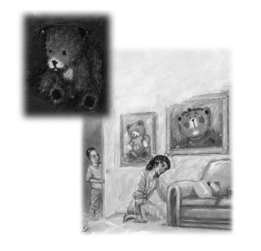 B. Write the missing word in the blank. looked took brown in took 1. He the new bear to bed at night. looked 2. They for the old, sad bear. brown 3. Bob had an old bear. in 4.