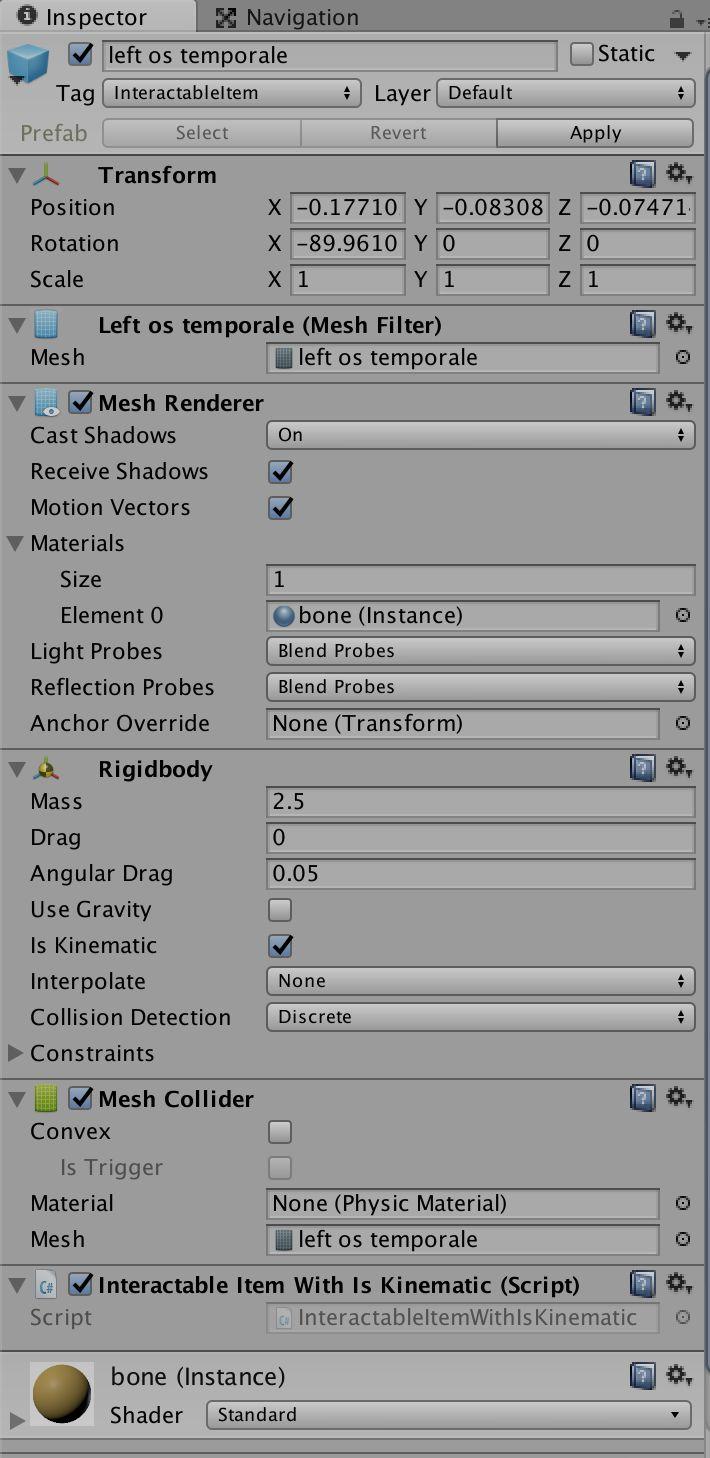A Mesh filter component, it takes a mesh from your assets and passes it to the Mesh Renderer for rendering on the screen [22].