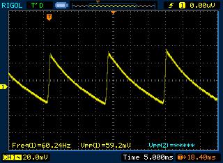 6K resistor that could take over 5 watts Rectified Voltage Vrectified = 154.1 Volts (no load) Vrectified = 148.