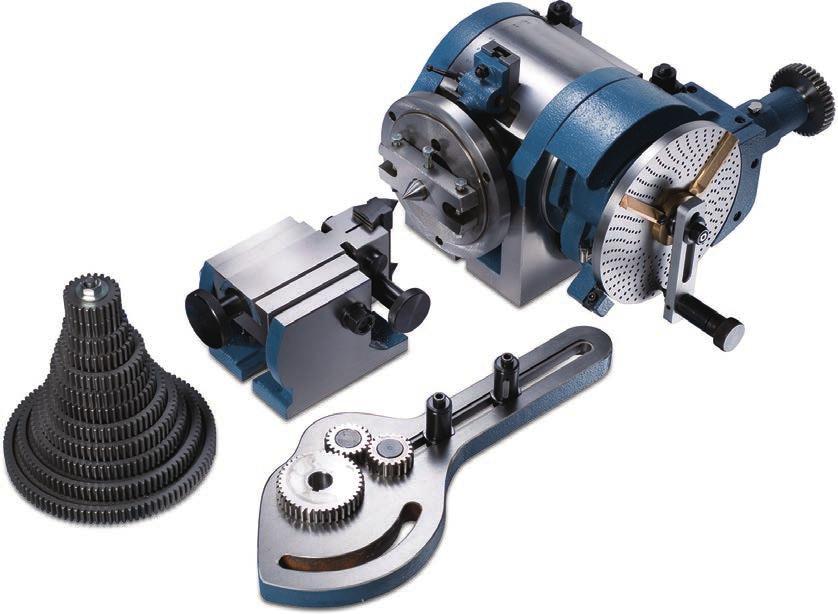74 OPTIONAL ACCESSORY: 7 3-Jaw Chuck D-32 SUPERIOR UNIVERSAL DIVIDING HEAD Model: HCM-2 The Universal Dividing Head can be used for Simple Dividing and also for producing worms, by changing gears and
