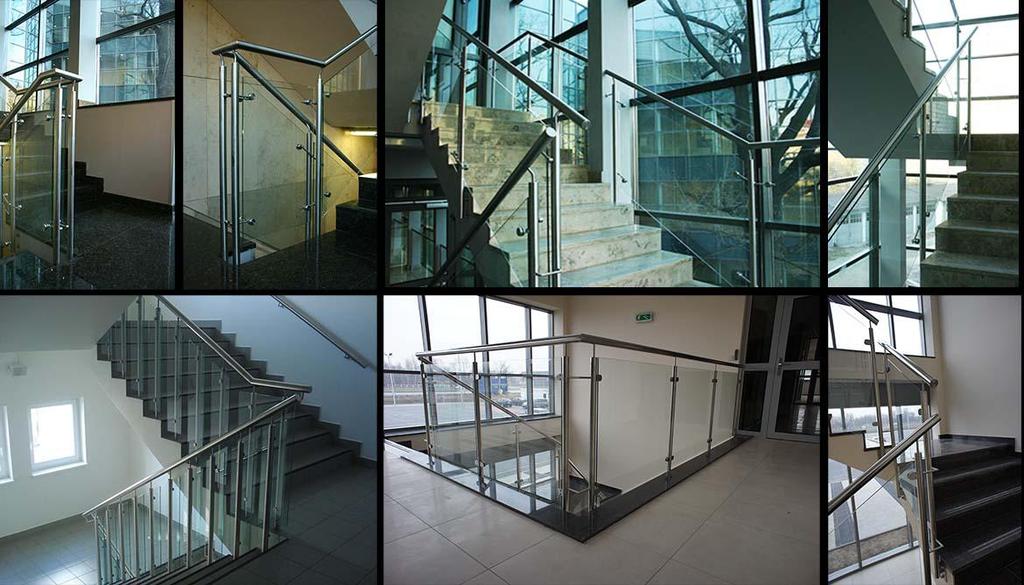 Steel balustrades Solutions presented are all-steel (from stainless or galvanized steel) or from steel combined with other materials, such as glass for filling.