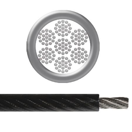 Stainless Steel Cable (PVC Coated) PVC-Covered Stainless Steel Cable 7x19 (Extra Flexible) Premium quality, smooth, PVC-coated, marine grade, A4-AISI 316 stainless steel cable Specifically designed