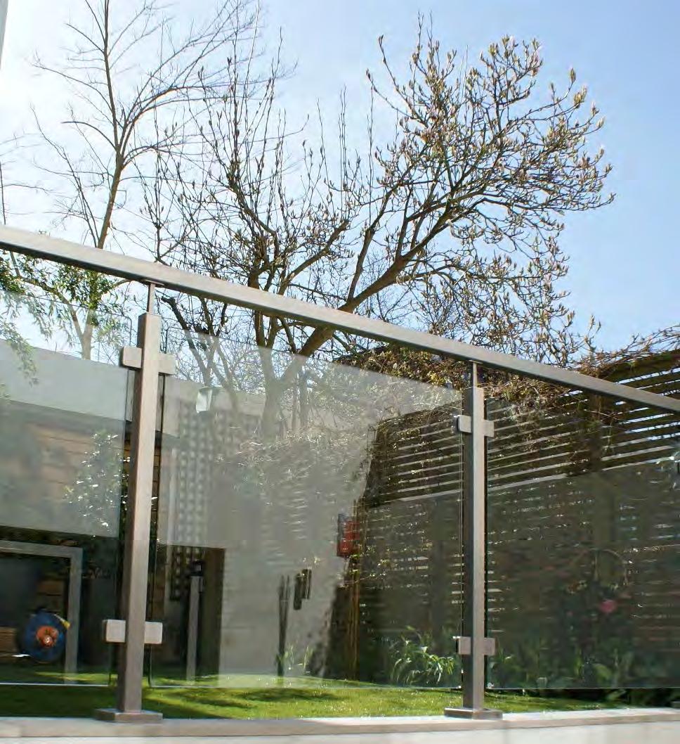 Framed Glass Railing System Glass Balustrades Make a statement with the Square Tube Balustrade System, which features