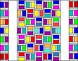 Option 1 Comfort Quilt: 1. Gather (2) 5 block by 7 block center 2.