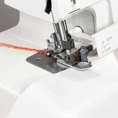 23 Test sewing Ensure that the upper blade moves against the lower blade correctly by turning the handwheel slowly towards you.