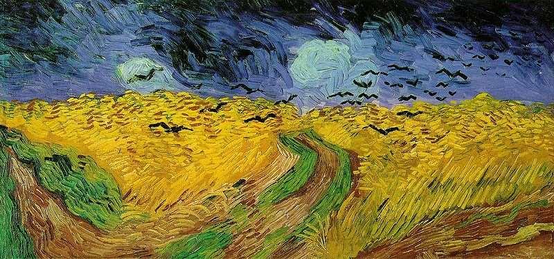 Wheat Field with Crows (1890) Last paintings are
