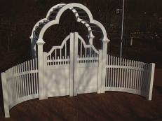 double-sided fence adds classic charm to