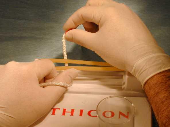 2. The techniques of a Square Knot The two hand square knot is the most fundamental knot for the surgeon.