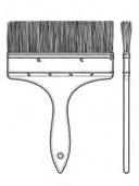 Use the widest brush you can comfortably handle, it will help maintain the crucial wet edge.