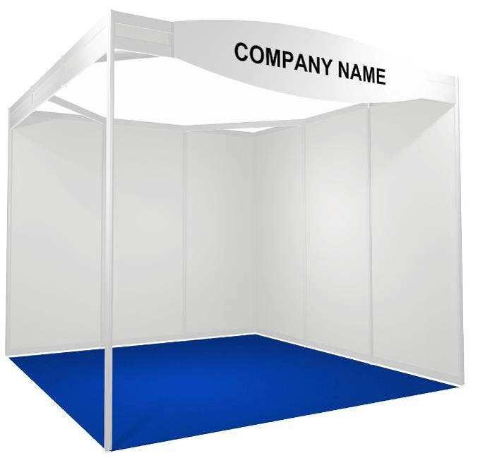 1st April 2014 Method of Payment form must be included with your order SHELL SCHEME STANDS - Description Name board with black standard lettering White panel L100xH250cm, visible dimensions :