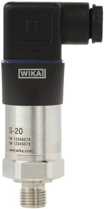 Electronic pressure measurement High-quality pressure transmitter For general industrial applications Model S-20 WIKA data sheet PE 81.