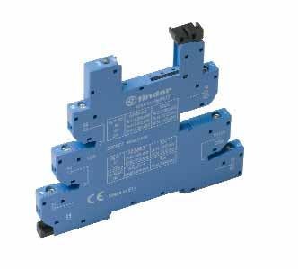 93 Series - Sockets and accessories for 34 series relays 93.61 Screw terminal socket 35mm rail mounting (EN 60715) Common features - Space saving 6.