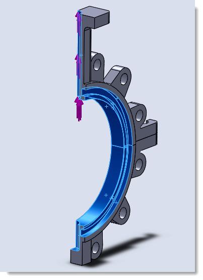 Page 5 of 13 Load Application: Pressure: The internal faces are pressurized with 275 PSI pressure, which is a reasonable worst-case scenario for the 150# flange group,
