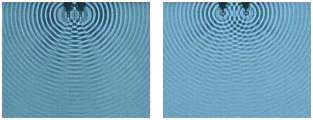 Superposition and Interference Interference patterns of overlapping waves from two vibrating