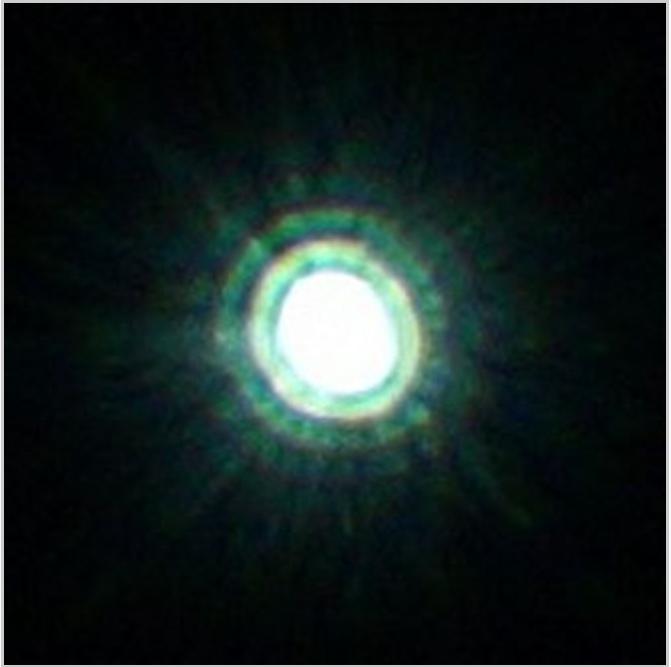 Figure 1 - Airy disk Figure 1 shows the typical view of an Airy disk as seen in a telescope.