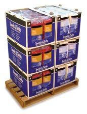 Dimensions: 15.5" wide x 10.5" high x 15.5" deep Pallet Displays Open-front, interlocking pallet display boxes.
