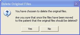 Deleting a Patient s Images Follow the steps below to remove one or more images from a patient s file: 1.