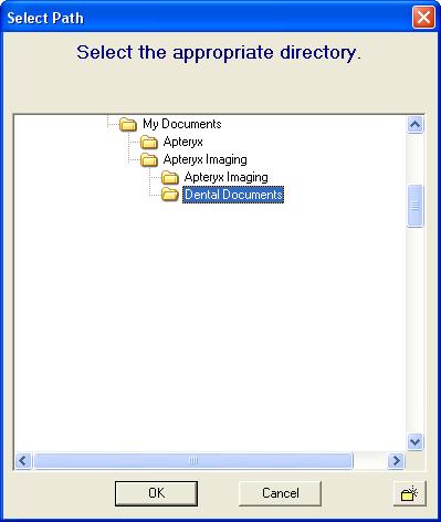 a. Use the directory tree to find and select the appropriate folder. b. Click OK to return to the Document Options dialog box. 4.