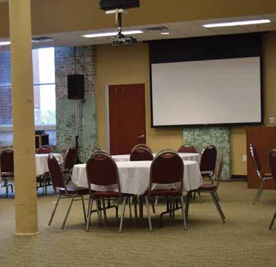 Special Features: Adjacent to the Crescent Cafe and mezzanine Private kitchen AV equipment and WIFI Customizable lighting Availability: Daytime,