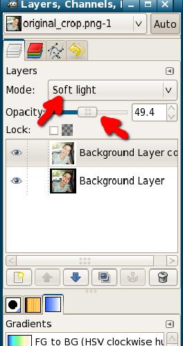 Then set the Layer Mode to Soft Light (you can play with other modes too for different effects).