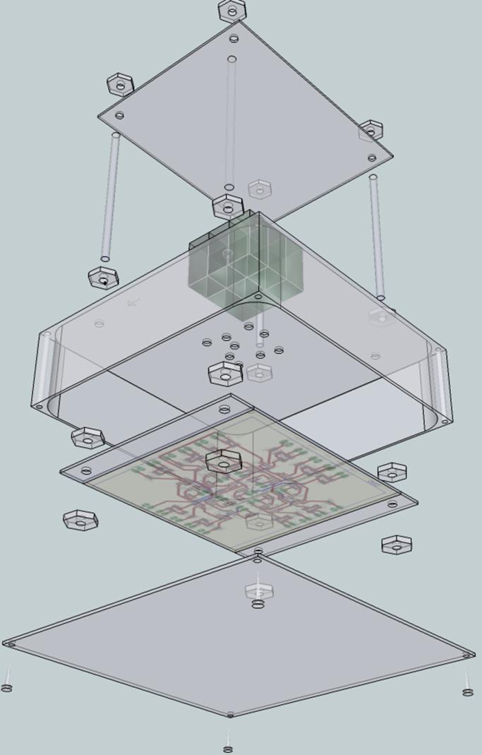 4: An exploded 3D view of the aluminum