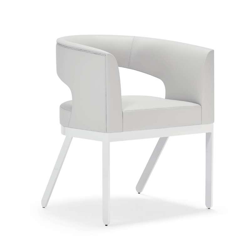 Chairs Have Me Metal Legs Chair 62W 56D 76.5H cm Designer: Damien Langlois-Meurinne Collection I Upholstered in Sé Leather Col.