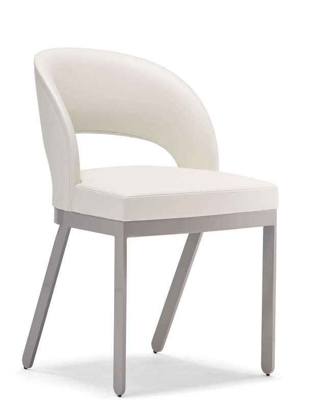 Chairs Use Me Metal Legs Chair 49W 56D 83H cm Designer: Damien Langlois-Meurinne Collection I Frame upholstered in Sé Leather Col.