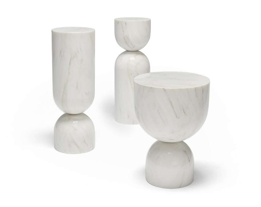 Tables Time Piece Marble Lasa Oro Side Table Side Table Version B/C Diameter 20 58H cm Designer: Jaime Hayon Collection II 3,360.