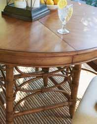The 48 inch diameter Coconut Grove Dining table is perfectly scaled for smaller dining areas, yet