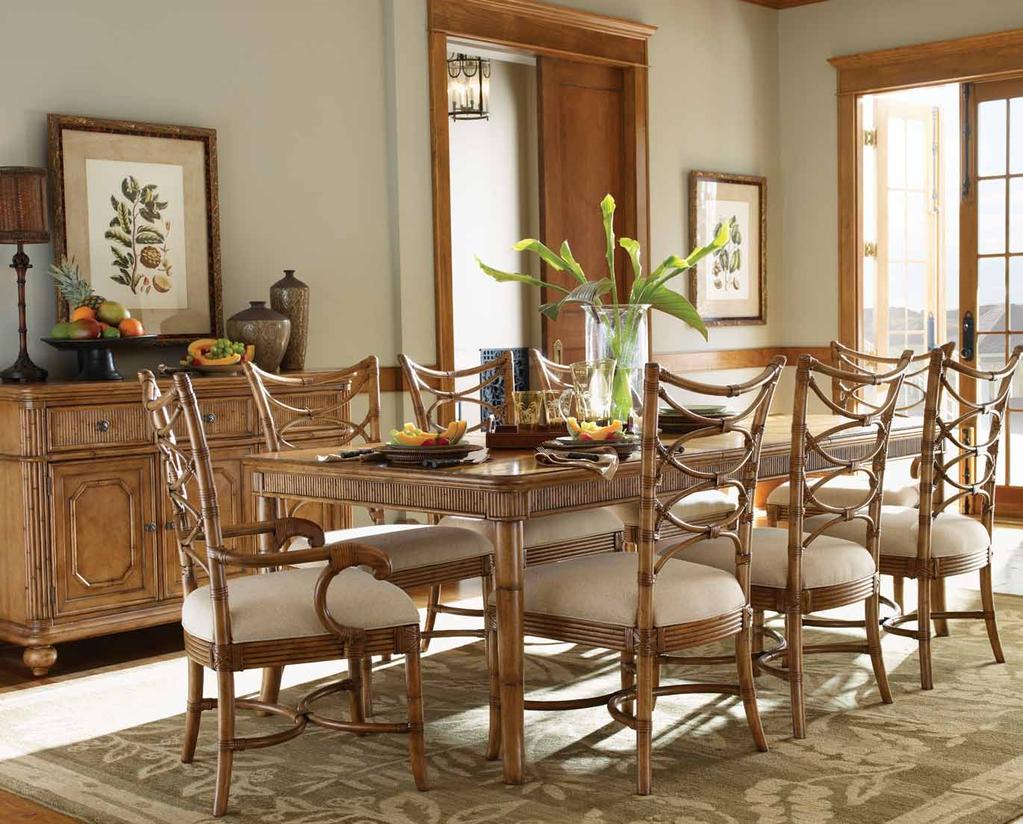 Dining Room As the sun dips below the horizon and your guests gather for dinner, the Boca Grande Dining Table turns a meal into an event, with its
