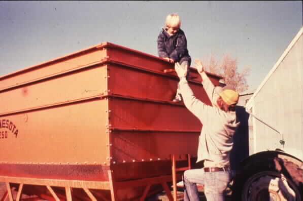 Grain wagons can be a hazard, particularly to youngsters.