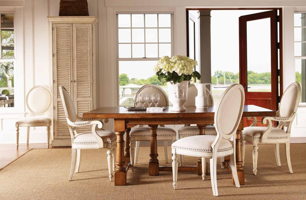 Ashton Rectangular Dining Table 350-877 84W x 46D x 30H in. Byerly Arm Chair 351-883-01 26W x 23 1 2D x 41 3 4H in.