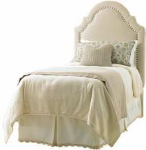 VISUAL INDEX BEDROOM 353-131HB Margaux Upholstered Headboard 3/3 Twin 5 8 in. nailhead trim Overall size 42W x 66H in.