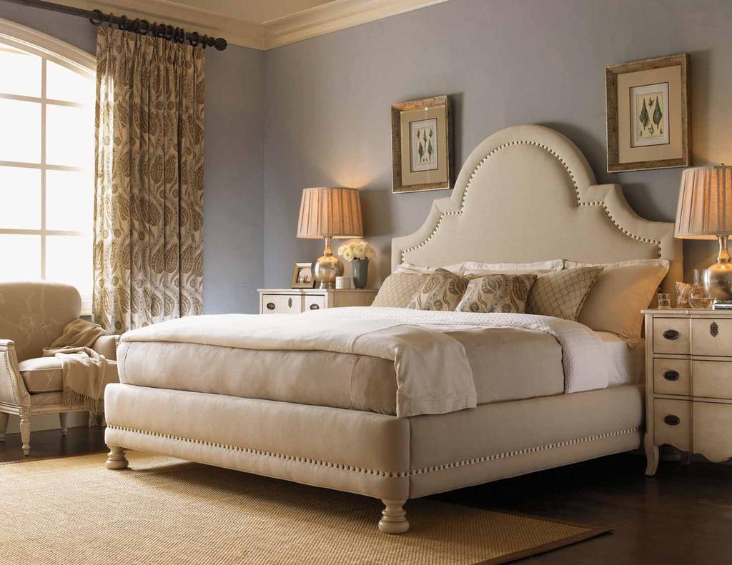 Margaux Upholstered Bed, King 353-134C 81 3 4W x 89L x 74 1 4H in.