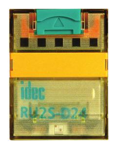 DC coil Snap-on yellow marking plate; optional marking plates are available in four other colors Maximum contact ratings: A (RU2), A (RU4), A (RU42) UL Recognized, CSA