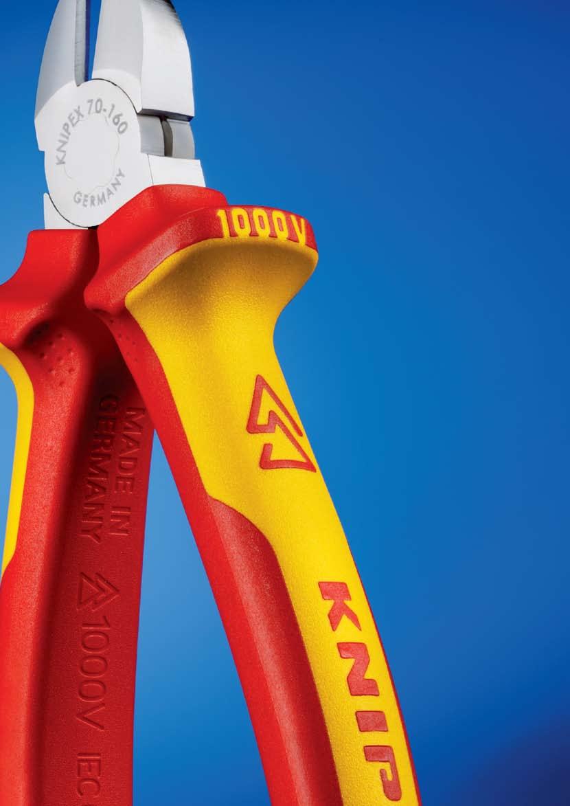VDE plier grips: New design gives improved comfort distinctive VDE Design rounded collar edges reduce uncomfortable pressure points recess in the collar helps guiding pliers precisely and securely