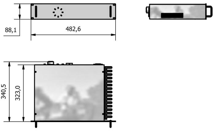 Dimensions of the PSU5000 supply unit Tabaksmühlenweg 30,