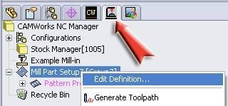 Notice that once you selected Generate Operation Plan, it puts in the CAMWorks Operation Tab