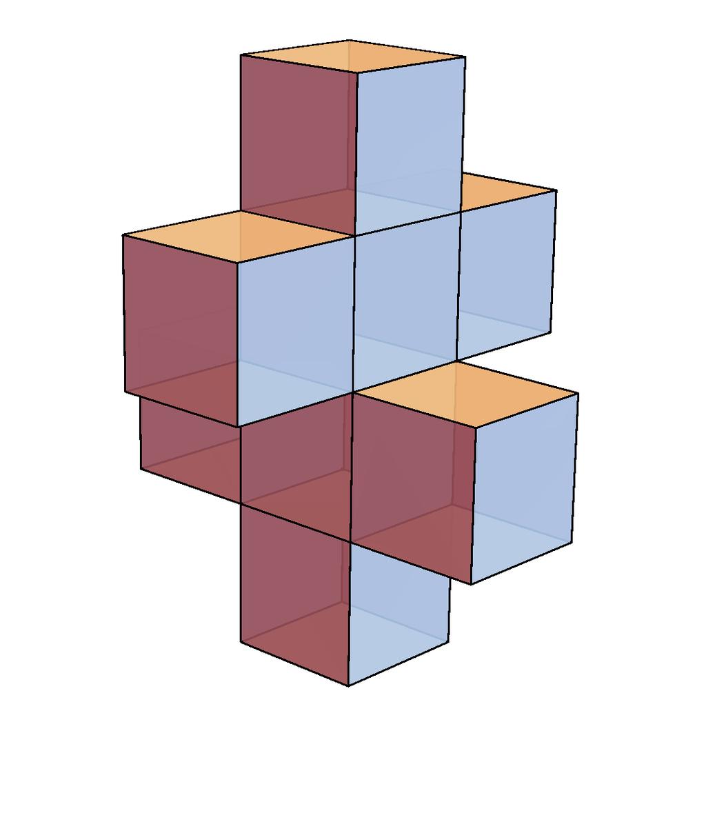 Figure 15: Another hypercube unfolding that tiles R 3. 3 Edge-unfoldings to tile R 2 Now we turn to unfolding the L to tile the plane.