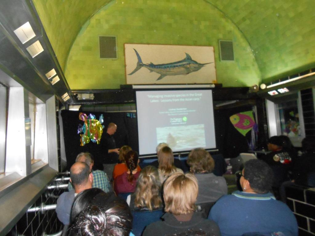 Belle Isle Aquarium Science Saturday talks First Saturday of every month Three 20 min talks (repeated), and sometimes an after hours scientific presentation November 2