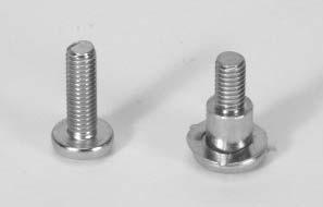 Notice the difference in the left and right silver screws with washer (FIG 45). Install the assembly.