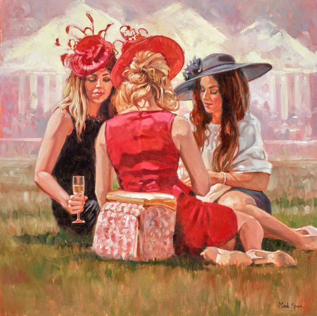 Champagne Picnic Original Painting on