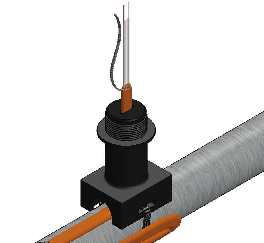 7. Remove 3/4 of insulation from each end of the conductor.