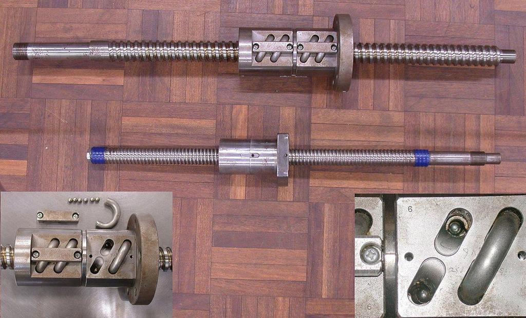 Recirculating Ball Screws Benefits: elimination of backlash, loading caused by preload nuts, very low friction