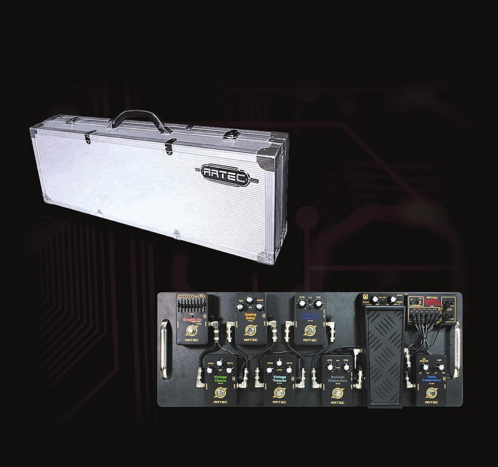 Complete Pedal Board System Case and board Hard case EHC-735 Aluminium Laminated Hard Case for Effector