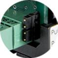 / ) Binary output pin plug Sensor input ( /, frequency or RDT) pin plug DIN 7080 PIcontrol output : output output / output
