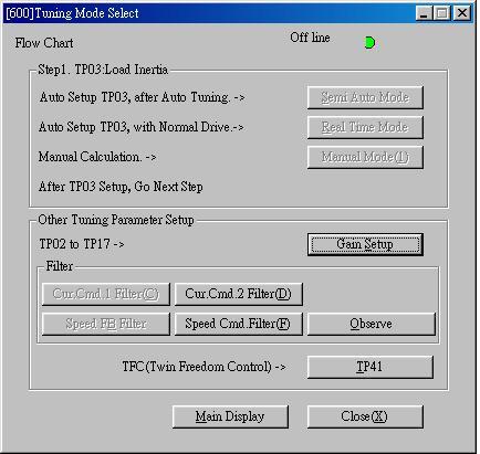 2-8-1. Tuning Mode Select Screen Fig. 2-8-1. Tuning Mode Select Screen Select tuning screens following the steps described in 2-8.