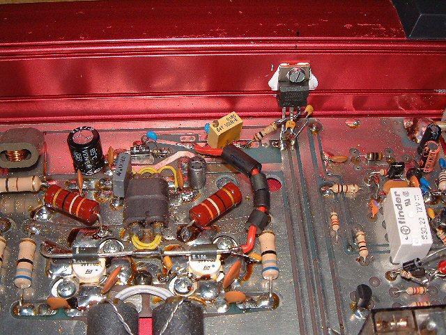 Remove diodes D15 + D16 and solder them in serial over the PA transistors Tr5 + Tr6 to get a thermal connection.